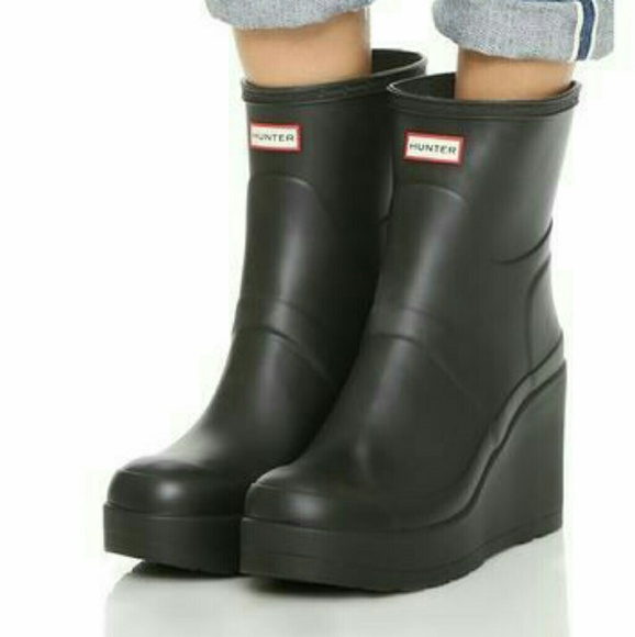 hunter boots wedge heel